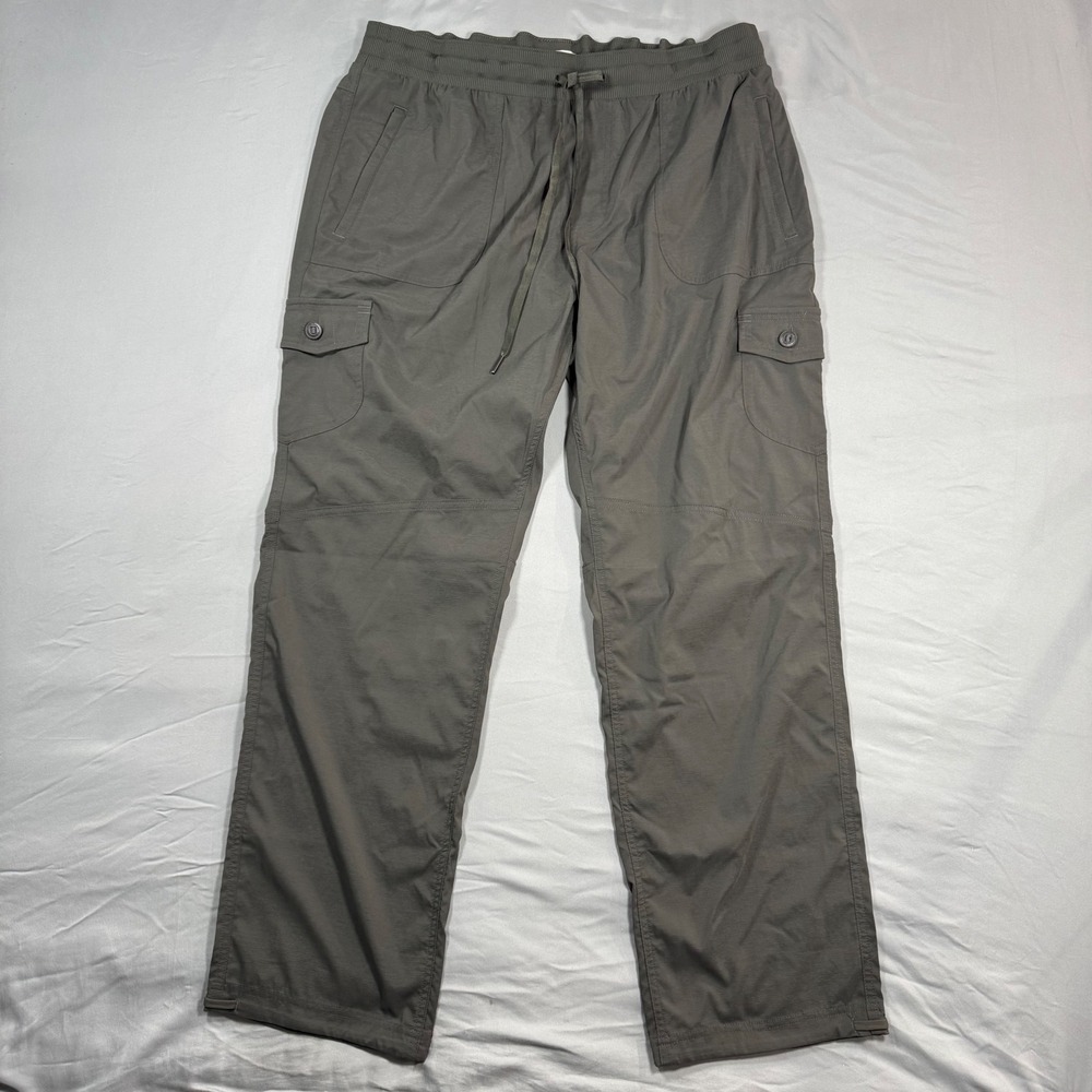 LL Bean Vista Camp Pants Womens XL Olive Green Cargo Hiking Ripstop Gorpcore